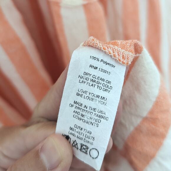 Show Me Your Mumu Dress Women's Size Medium Linds Puff Sleeve Midi Dreamsicle - Picture 6 of 6